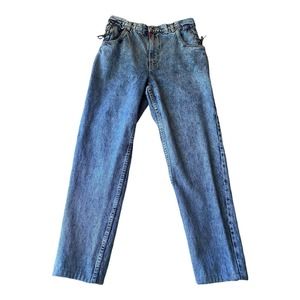Vintage BUGLE BOY Lace Up Hips High Rise Jeans Size 13
